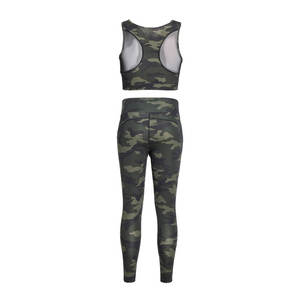 Conjunto de Yoga de Dos Piezas para Mujer, de Alta Calidad, Sólido, Transpirable y Ecológico, en Spandex/Poliéster, con Leggings y Sujetador Deportivo - Product Image 2