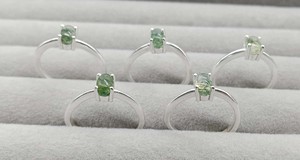 Natural Moss Agate Faceted Oval Prong <b>Set</b> <b>Silver</b> Plated <b>Ring</b> Handmade Green Gemstone <b>Ring</b> for Women Wholesale Jewelry - Product Image 2