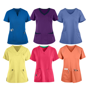 ชุดยูนิฟอร์มพยาบาล เสื้อสครับขายดี คุณภาพสูง ออกแบบได้ตามต้องการ สำหรับผู้หญิง ยี่ห้อ SAOMAI FMF เวียดนาม - Product Image 1