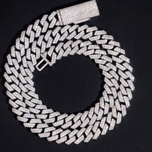 Collar de Cadena con Moissanita Redonda Certificada GRA, Plata de Ley 92.5% Chapada en Oro Rosa, Joyería Clásica Unisex para Regalo de Fiesta - Product Image 6