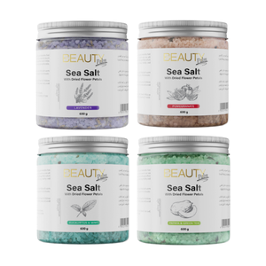 Beauty Palm Wholesale Herbal Floral Sea Salt with <b>Dried</b> <b>Petals</b> – Multi-Variant Spa Treatment, Suitable for All Skin Types 600gr - Product Image 1