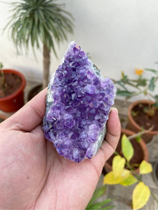 Small Amethyst Druzy <b>Cluster</b> | Natural Purple <b>Crystal</b> Geode | Raw Mineral Decor & Gift - Product Image 2