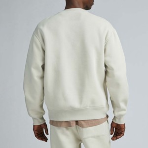 Sweat-shirt à col rond personnalisé en molleton épais brossé 330 g/m², chaud et surdimensionné pour homme - Product Image 3