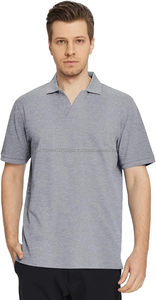 Jersey sólido con cuello en V para hombre para camisas de manga corta ligero de negocios con cuello rendimiento Golf para hombres - Product Image 2
