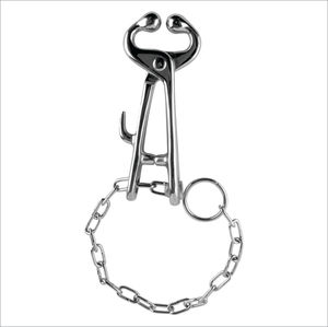 Best-Selling Bull Cattle <b>Chain</b> Clamps Cow Nose Piercing New Chrome Plated Bull Holder 3-Month Warranty - Product Image 3