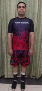 Chemise manches courtes pour hommes Jiu Jitsu Rash Guard Sublimation imprimée Quick Dry Compression Gym Clothing BJJ MMA Short" - Product Image 3