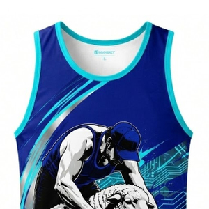Personalized Sheep Shearing Singlet Custom Printed Performance Apparel Sublimation Workwear For Teams - Product Image 4