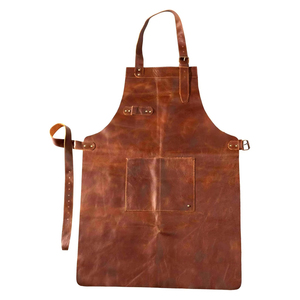 Manufacturer High End Breathable Comfortable Unisex Fashion Stylish Multi-functional <b>Chef</b> Work Leather Apron - Product Image 1