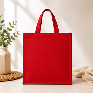 Sac fourre-tout en jute rouge écologique avec poignée en corde, logo personnalisé, réutilisable, pour mariage, plage, promotionnel, shopping, vente en gros - Product Image 6