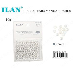 Perle Ilan per Artigianato 5mm Bianche Sacchetto da 10g - Product Image 1
