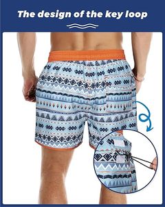 Shorts de course rayés respirants pour hommes grandes tailles avec doublure intérieure douce et impression numérique personnalisée pour 2026 - Product Image 3