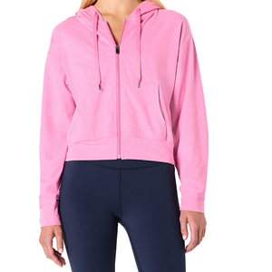 Custom Women Cropped Hoodie Fleece Pullover Sweatshirt Casual Fitness Streetwear Long Sleeve Private Label ODM Apparel - Product Image 6