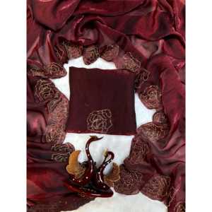 Sari musulman traditionnel tendance avec de magnifiques broderies Katdana - Product Image 1