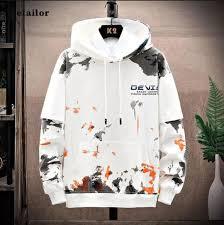 เสื้อฮู้ดดี้สตรีทแวร์แขนยาวทรงปกติสำหรับผู้ชาย พิมพ์ลายปะติดปะต่อ ทรงโอเวอร์ไซส์ สไตล์ฮิปฮอป ผ้าโพลีเอสเตอร์/คอตตอน สำหรับฤดูใบไม้ร่วง - Product Image 3