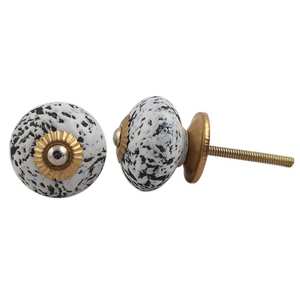 Poignées de porte en céramique blanche en gros, poignées de tiroir gravées pour armoires de cuisine et meubles de salle de bain, vente en gros - Product Image 3