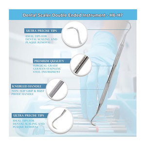 เครื่องมือขูดหินปูนฟันแบบสองด้าน H6/H7 สำหรับฟันหน้าและฟันหลัง – ทำจากสแตนเลสสตีล สำหรับทันตแพทย์มืออาชีพ - Product Image 2