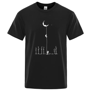 Camiseta de Verano para Hombre, Diseño Profesional, Nueva, de Alta Calidad, 100% Algodón, con Estampado Divertido de Astronauta, Cuello Redondo, Casual y Holgada - Product Image 3