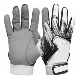 High Quality <b>Top</b>-Notch Baseball Batting Gloves Leather Breathable Comfortable Customizable OEM Service Sale Adults Ambidextrous - Product Image 2
