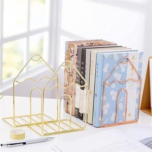 ที่วางหนังสือแบบหรูหราสำหรับชั้นวางของ ที่วางหนังสือตกแต่งที่แข็งแรงทนทานสำหรับโต๊ะทำงานที่บ้านหรือสำนักงาน - Product Image 2