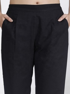 Pantalon coupe bootcut pour femme SHUBH EXIM, taille élastique, taille haute, tissu respirant à séchage rapide, 100% coton, fabriqué au Rajasthan, été - Product Image 4