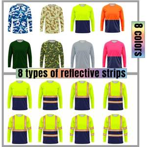 Camisetas de Seguridad de Alta Visibilidad Personalizadas YOWESHOP, Camiseta de Manga Larga con Cuello Redondo para Gimnasia - Product Image 4