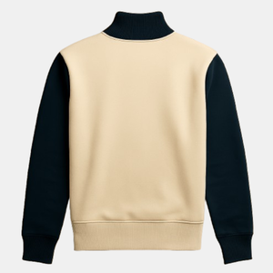 Sweat-shirt à capuche respirant en tissu éponge anti-boulochage pour femme, col roulé personnalisé, bicolore, avec impression frontale personnalisée, pour le sport - Product Image 4