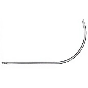 Aguja Redon de 19.5 cm / 7-3/4 Pulgadas, Calibre 18, Punta de Cuchilla Completamente Curvada, Extremo Roscado, Instrumento Médico Quirúrgico - Product Image 3