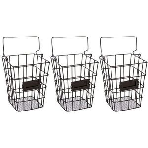 Metal <b>Wire</b> Storage <b>Basket</b> Rectangle <b>Hanging</b> Rustic Multi-Purpose Neatening Organizing - Product Image 2
