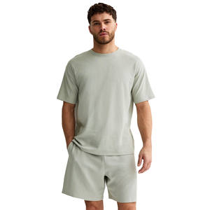 Ensemble T-shirt et short pour homme de haute qualité, personnalisé, décontracté, respirant, 100% coton, manches courtes, été - Product Image 1
