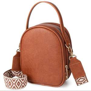 Sac bandoulière en cuir de vachette véritable pour femme avec poignée et sangle réglable, pochette pour téléphone portable avec poches zippées - Product Image 1