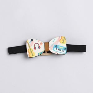 Chemise de fête unie Polka Tots avec nœud papillon en bois et jarretelles à rayures-Jaune - Product Image 3
