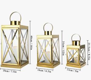 Lanterne décorative en acier avec poignée pour la décoration de la maison, du jardin et des mariages - Product Image 3