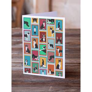 การ์ดเปล่าพร้อมซองจดหมายขนาด5x7การ์ดอวยพร Boston Terrier ขนาด A7 8ใบ - Product Image 2