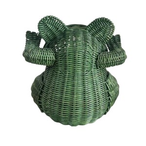 Cesta de Almacenamiento de Ratán Natural Ecológica con Forma de Rana, Cesta de Mimbre Única con Forma de Animal para la Habitación de los Niños, Organizador de Escritorio - Product Image 5