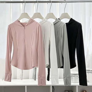 Women Hoodies Professional UV Summer <b>Sunscreen</b> Hoodie Long Sleeve Solid Color Quick Dry Jacket Women Breathable Thin Sun - Product Image 5