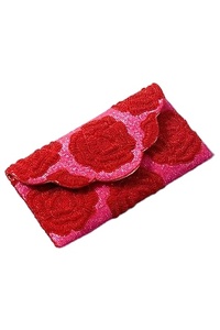 Bolso bandolera personalizado bordado de cuentas de cristal clásico hecho a mano con diseño de flores bonitas para niña con nuevo lujo multicolor con cuentas - Product Image 3