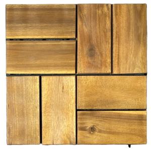 Baldosas de cubierta de madera duraderas Pisos de patio entrelazados de madera de acacia - Product Image 1