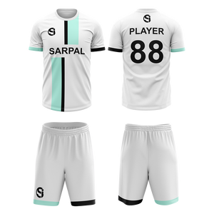 Uniformes de football pour hommes de haute qualité à séchage rapide, personnalisés, 100% polyester, t-shirt et short antibactériens, tenue d'équipe de football - Product Image 4