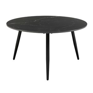 Modern Style 3-Piece Nesting Cocktail <b>Table</b> Set Black Metal <b>Legs</b> with Sintered Stone Top Occasional <b>Coffee</b> <b>Tables</b> - Product Image 3