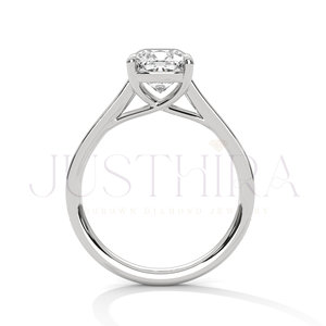 Certified Round Cut Moissanite Diamond Solitaire Ring for Women Silver Gold Rose Gold Options Free Delivery Elegant Fine Jewelry - Product Image 5