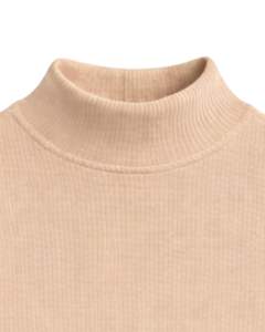 Top Corto Personalizado Beige Acanalado de Cuello Alto Sin Mangas para Mujer, Ajuste Delgado, Elástico, Casual, de Verano, Camiseta sin Mangas, Chaleco Básico de Moda - Product Image 5