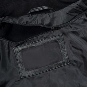 Veste en cuir et laine rétro de haute qualité, col montant confortable, style classique et tendance, taille 4XL pour un usage quotidien en hiver - Product Image 3