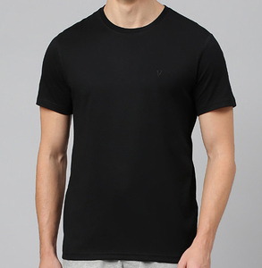 T-shirt en coton uni léger pour homme, coupe classique, col rond, décontracté, doux, basique, pour le streetwear quotidien, mode, OEM personnalisé - Product Image 1