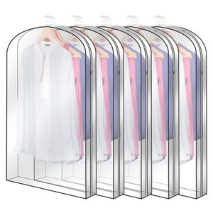 Confezione da 5 Sacche Trasparenti per Abiti da 60 Pollici, Antipolvere e Impermeabili, Copertura Appendibile per Conservazione Vestiti e Completi - Product Image 3
