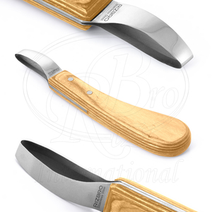 มีดตัดแต่งกีบม้า Loop Hoof Knife J2 สแตนเลส พร้อมด้ามไม้ ขนาดใหญ่ 2 นิ้ว 8 นิ้ว เครื่องมือตัดแต่งกีบม้า - Product Image 3