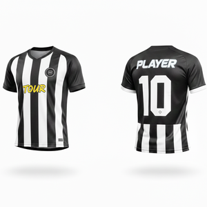 Ropa Deportiva, Uniforme de Fútbol Blanco y Negro, Uniforme de Fútbol de Poliéster de Alta Calidad de Secado Rápido sin Costuras a Precios de Fábrica - Product Image 3