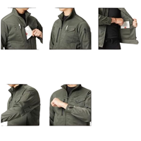 SALE BURTLE 671 Jaket 672 Celana Cargo Rajutan Stretch Cepat Kering Poliester/Katun Gaya Pakaian Kerja Set Pakaian Kerja Unisex Semua Musim