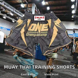 Shorts de boxe Muay Thai pour hommes, performance professionnelle, respirants, légers, durables, en polyester - Product Image 6