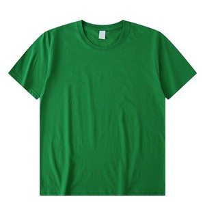 Camiseta Básica de Verano de Manga Corta de Algodón de Color Caramelo con Logotipo Personalizado Bordado OEM a Precio de Fábrica en China - Product Image 3