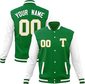 Veste d'hiver confortable pour homme, style Letterman, col montant, logo frontal, coupe-vent, haute qualité, écologique, séchage rapide, respirante - Product Image 1
